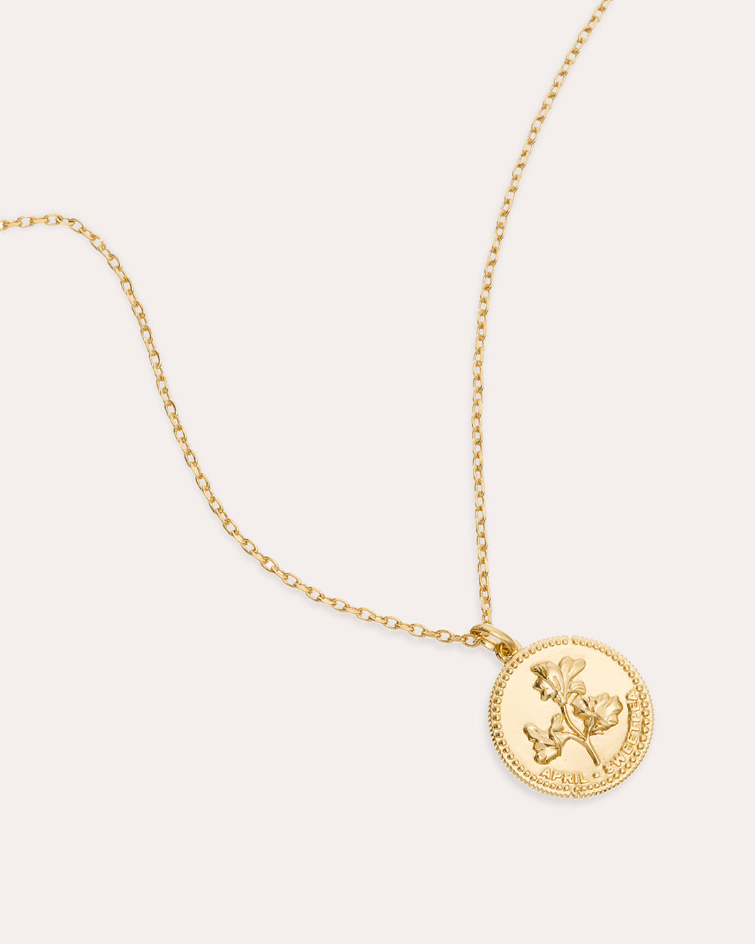 Månadsblomma April Guldhalsband By Sofia Wistam