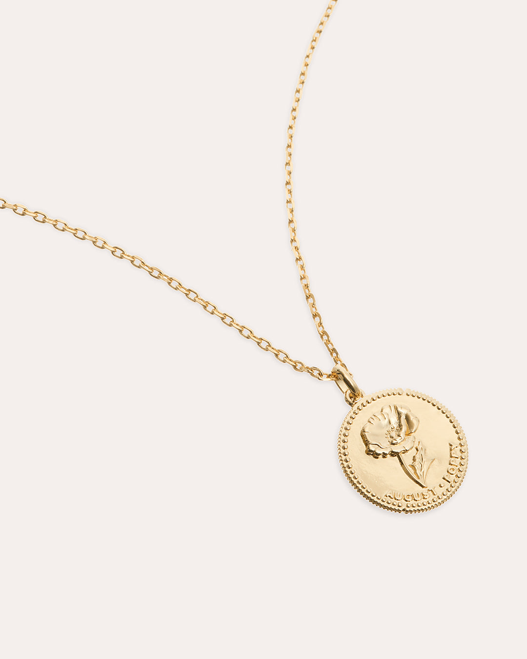 Månadsblomma Augusti Guldhalsband By Sofia Wistam