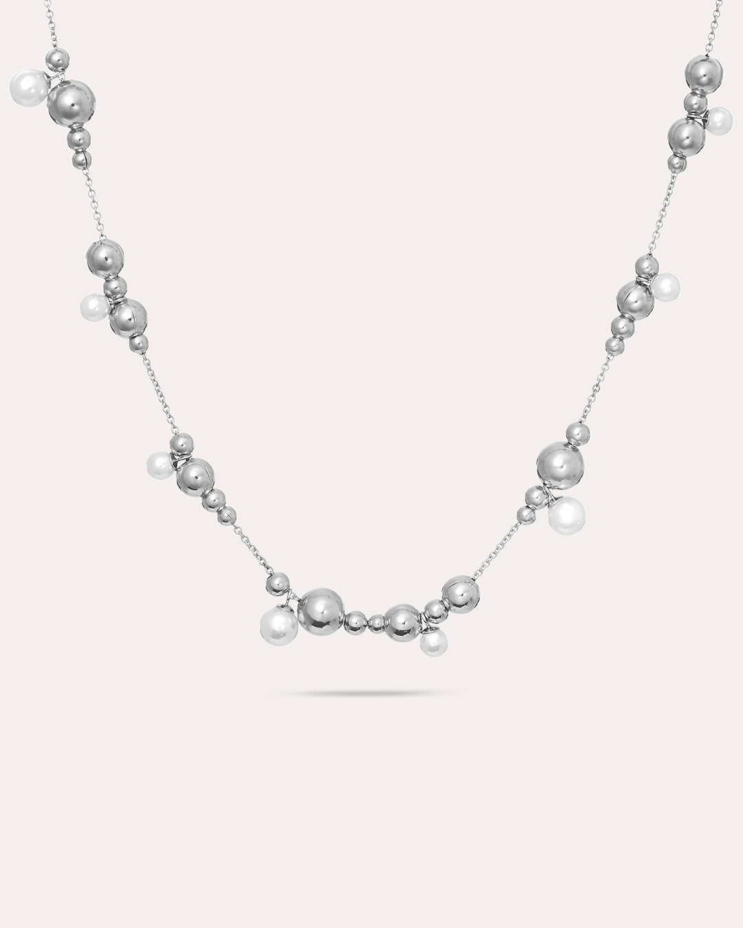 Bubbles Pearl Silverhalsband By Sofia Wistam