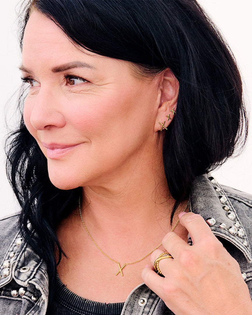 Criss Cross Guldhalsband By Sofia Wistam