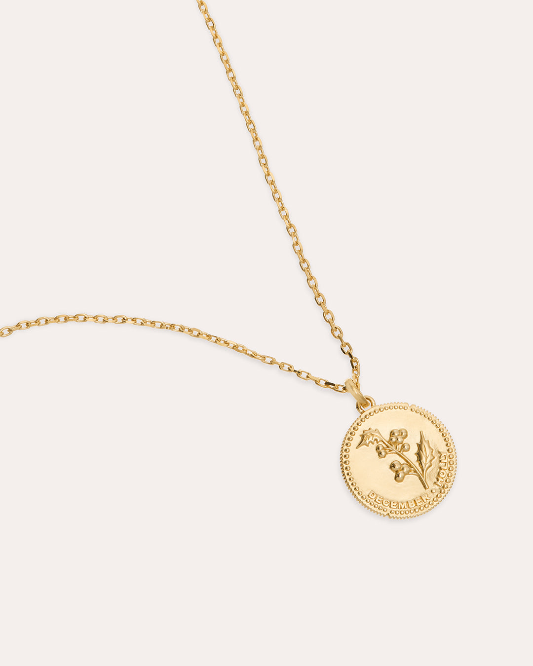 Månadsblomma December Guldhalsband By Sofia Wistam