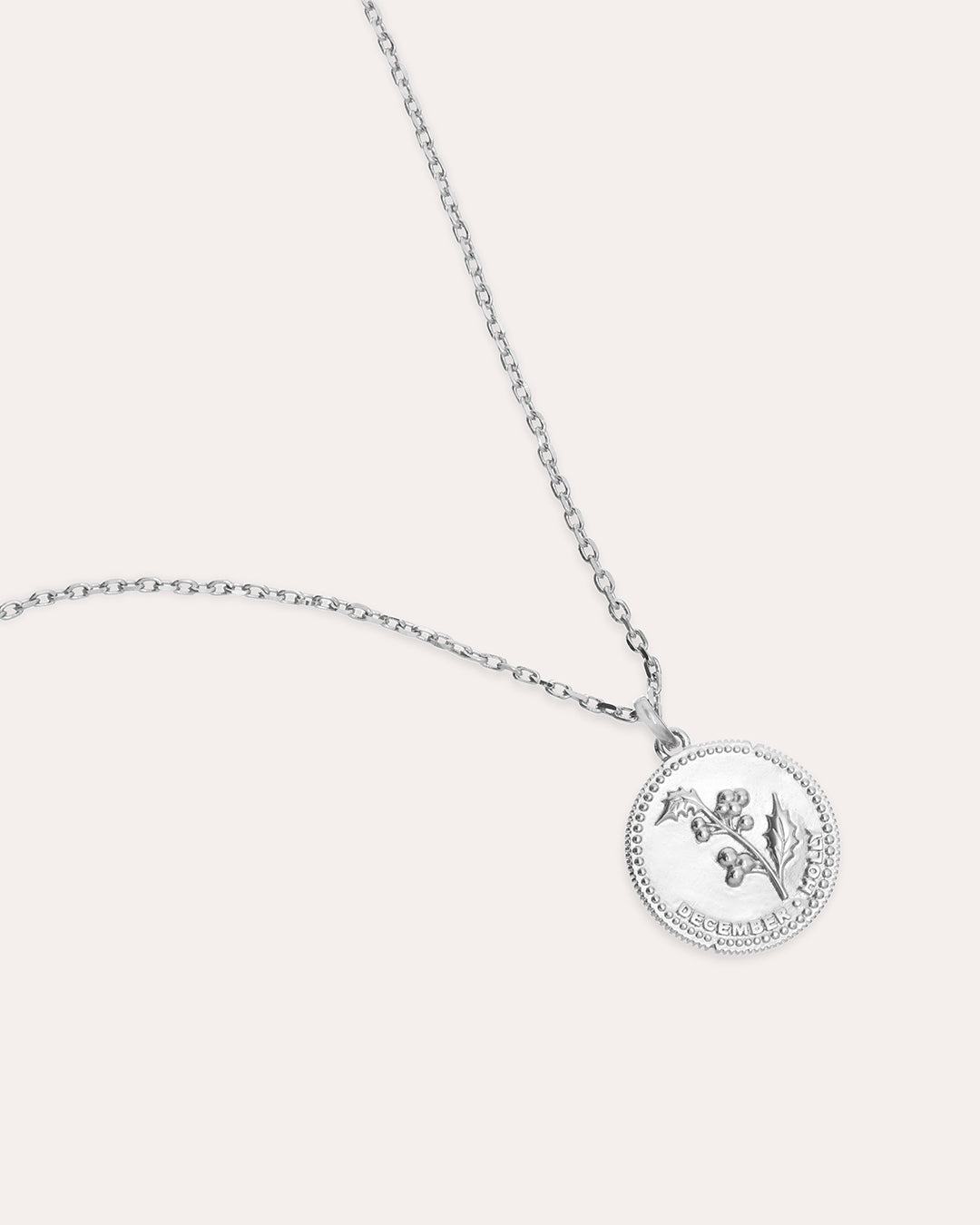 Månadsblomma December Silverhalsband By Sofia Wistam