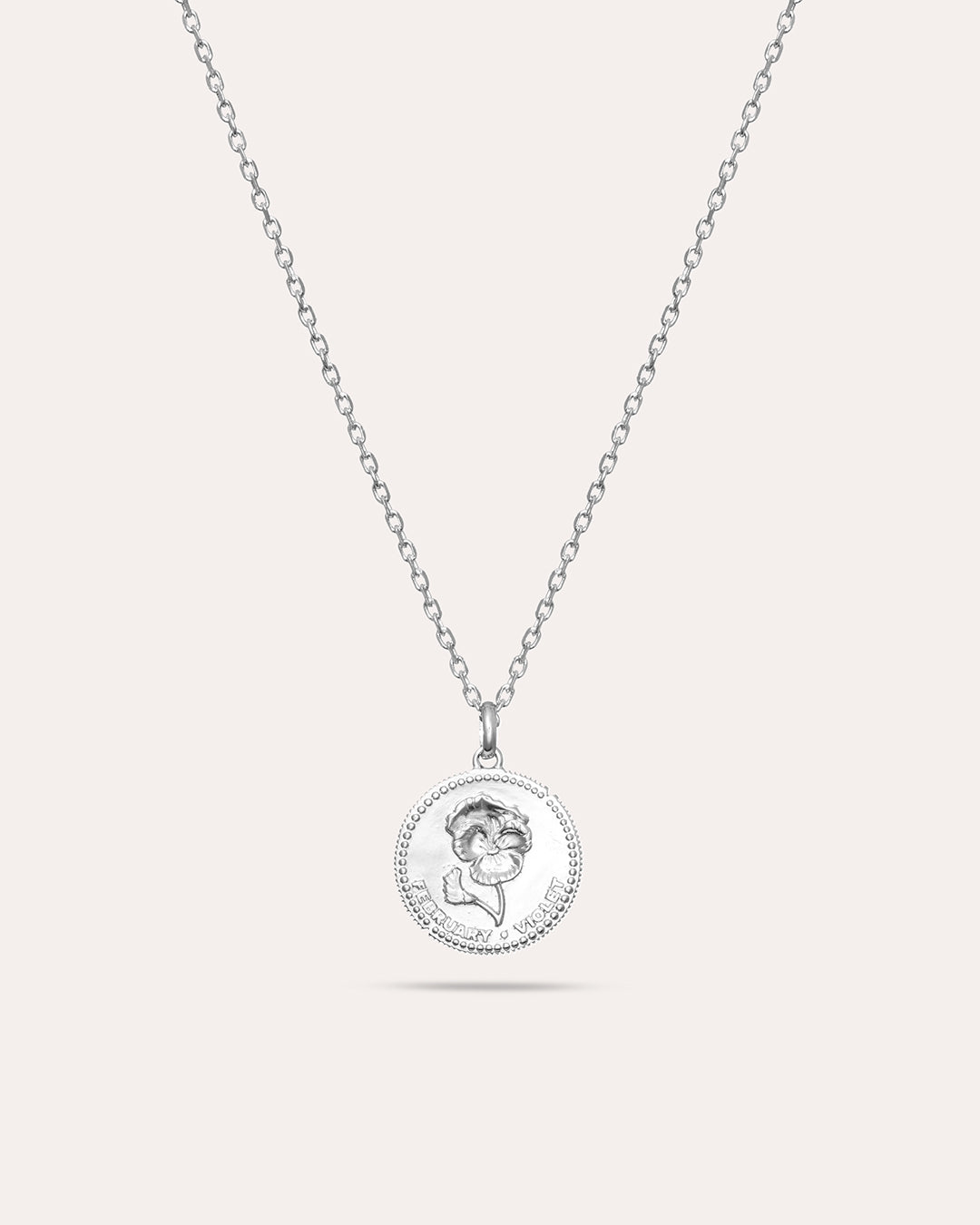 Månadsblomma Februari Silverhalsband By Sofia Wistam