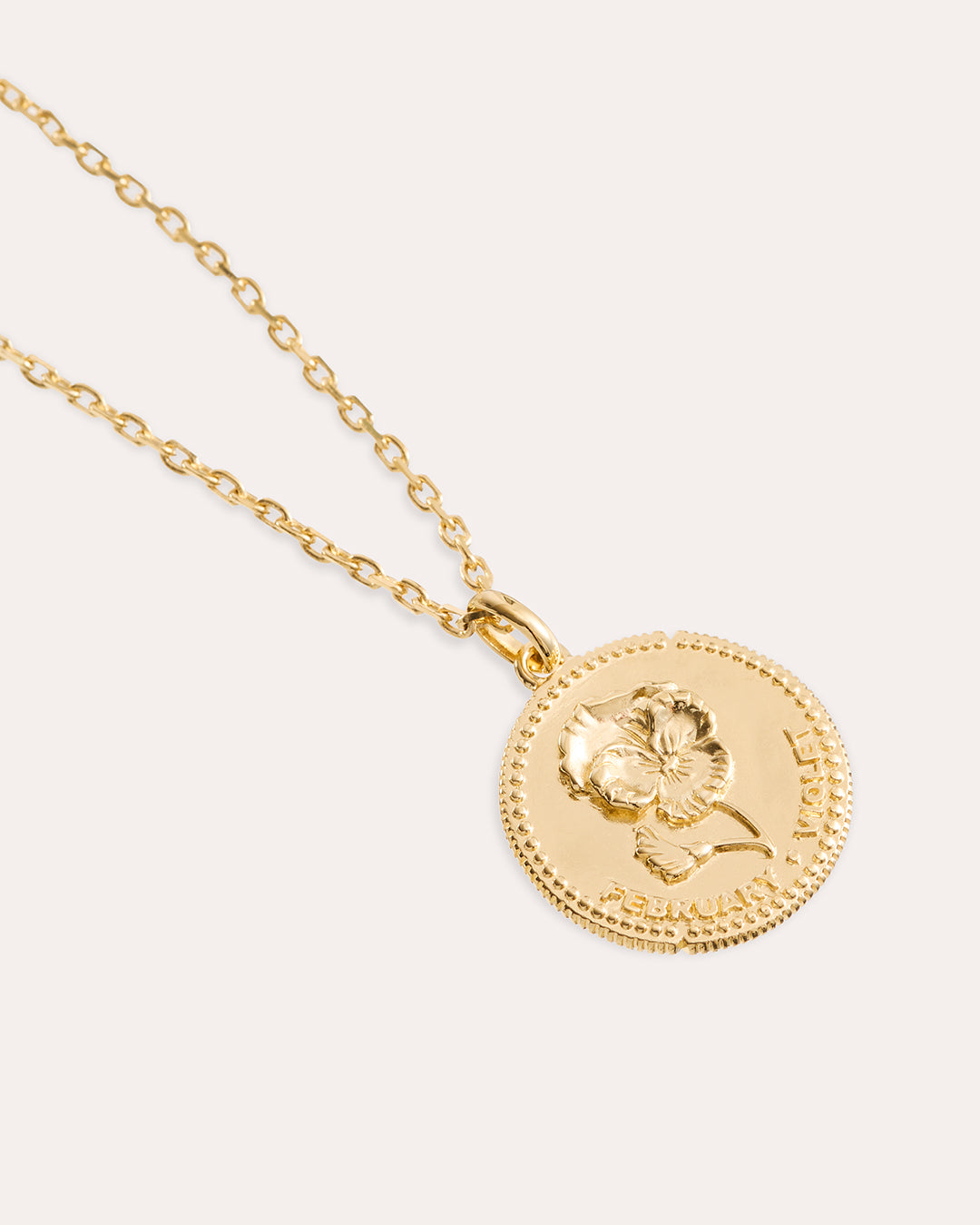 Månadsblomma Februari Guldhalsband By Sofia Wistam