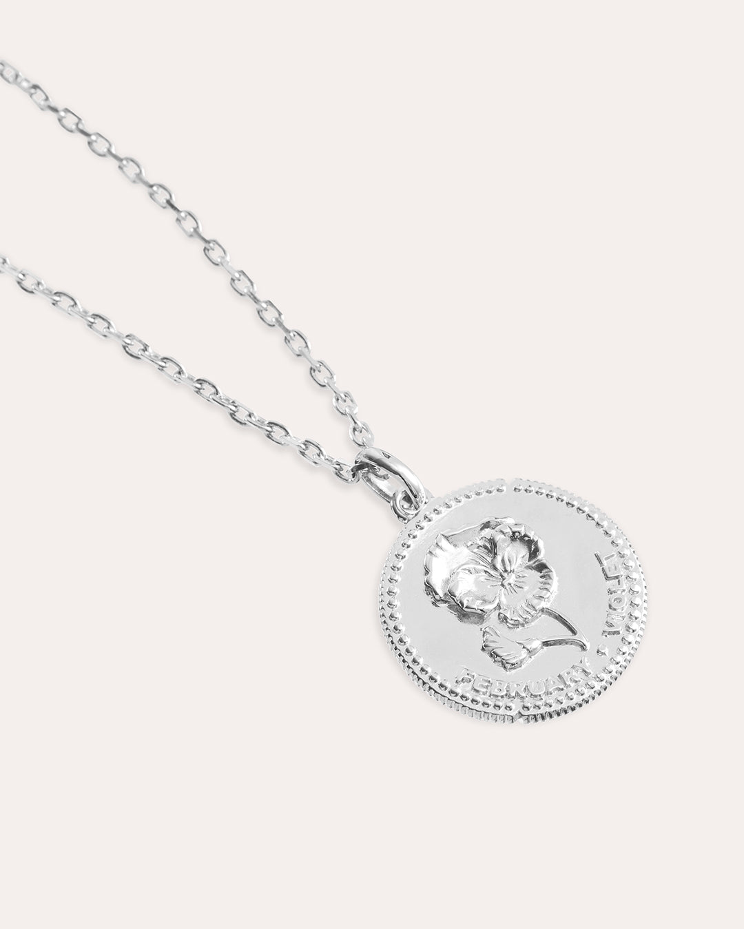 Månadsblomma Februari Silverhalsband By Sofia Wistam