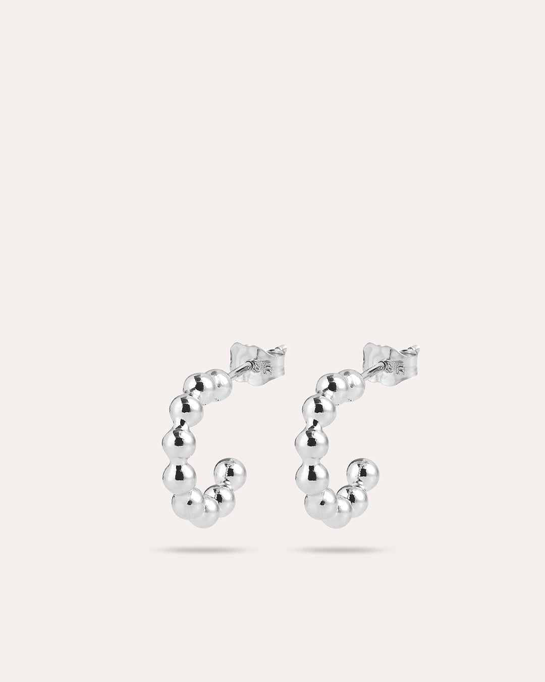 Flow Heavy Silver Earrings Small