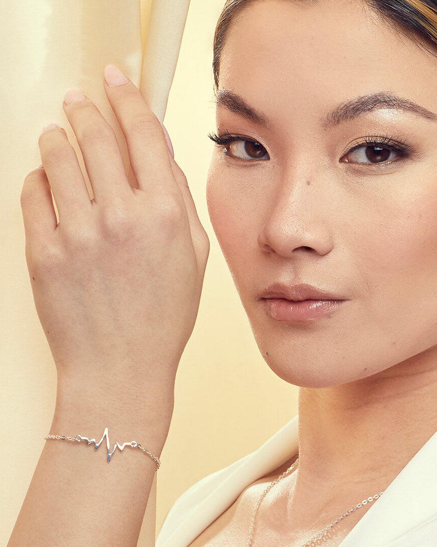 Heartbeat Silverarmband By Sofia Wistam