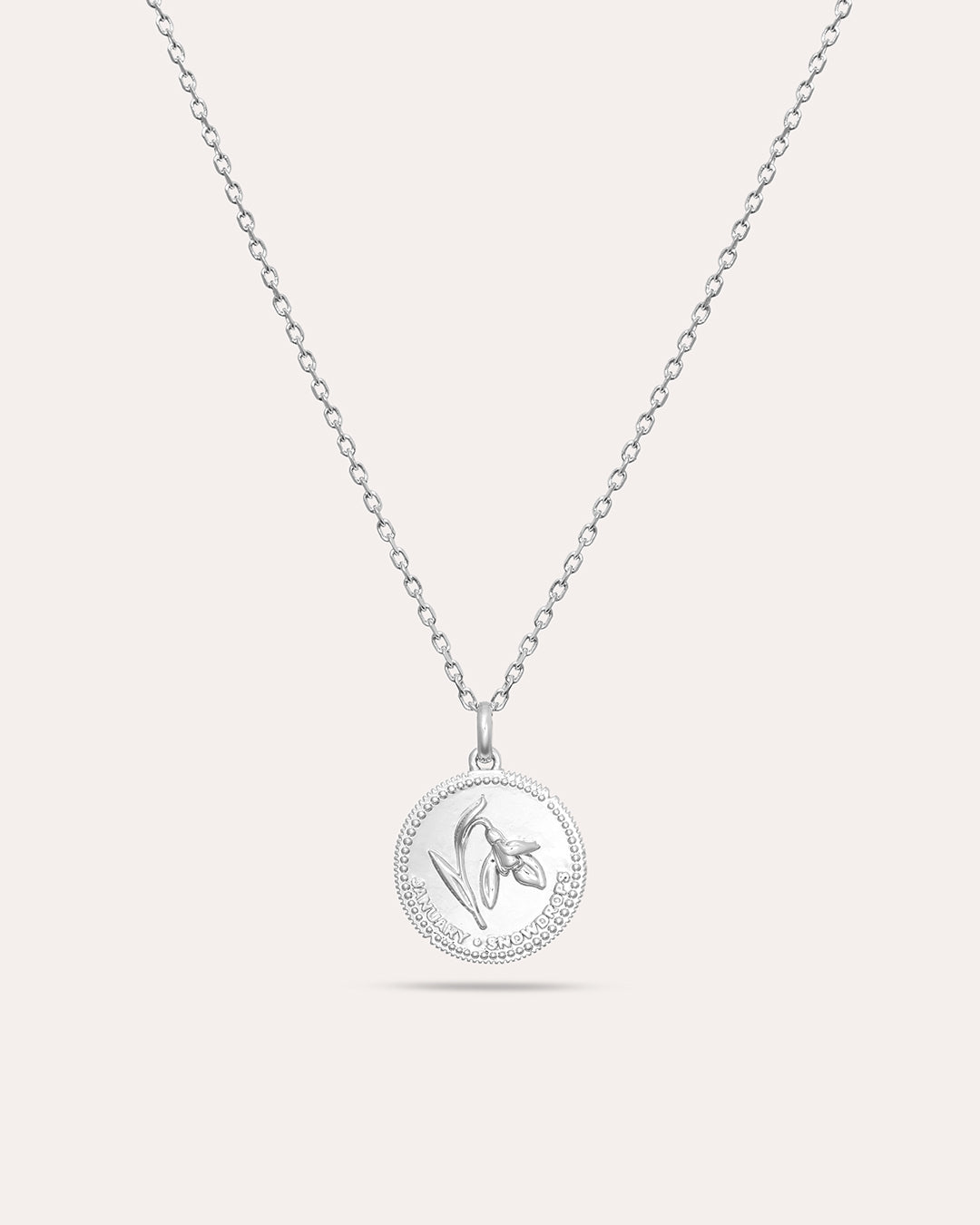 Månadsblomma Januari Silverhalsband By Sofia Wistam