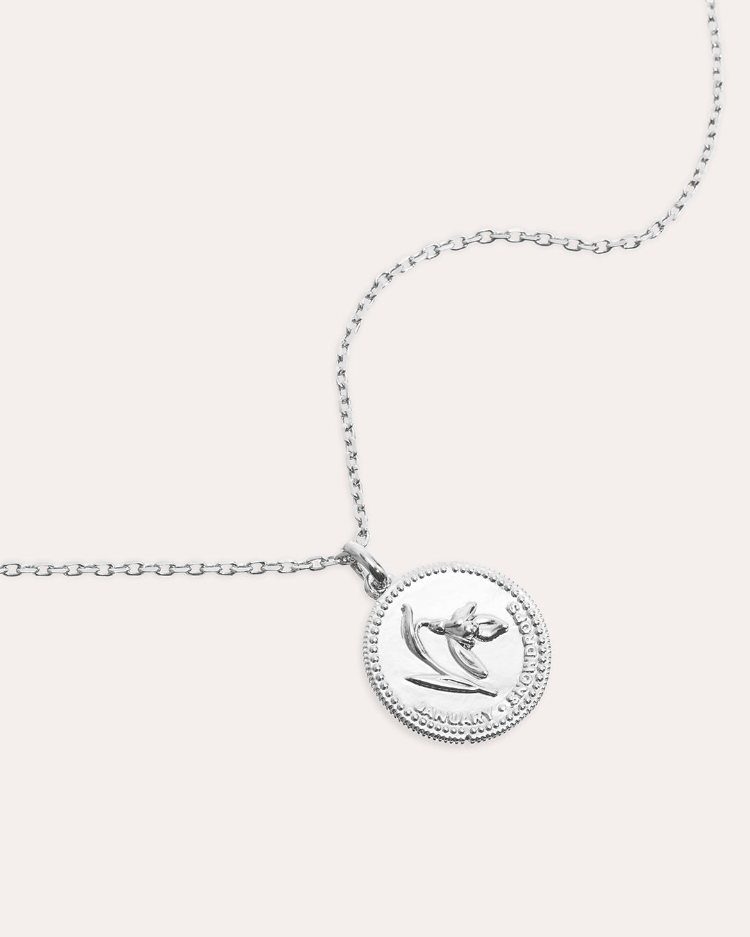 Månadsblomma Januari Silverhalsband By Sofia Wistam