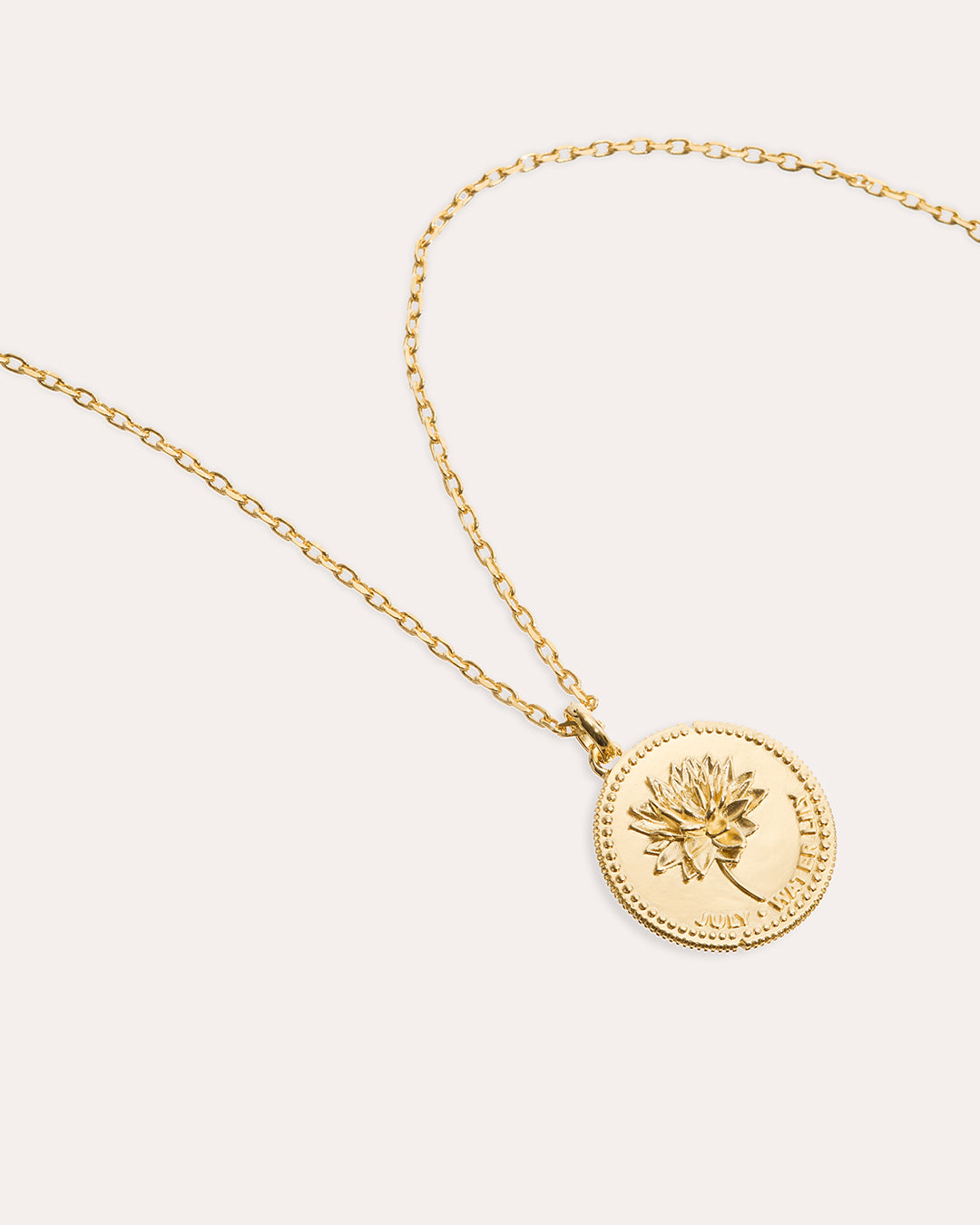 Månadsblomma Juli Guldhalsband By Sofia Wistam