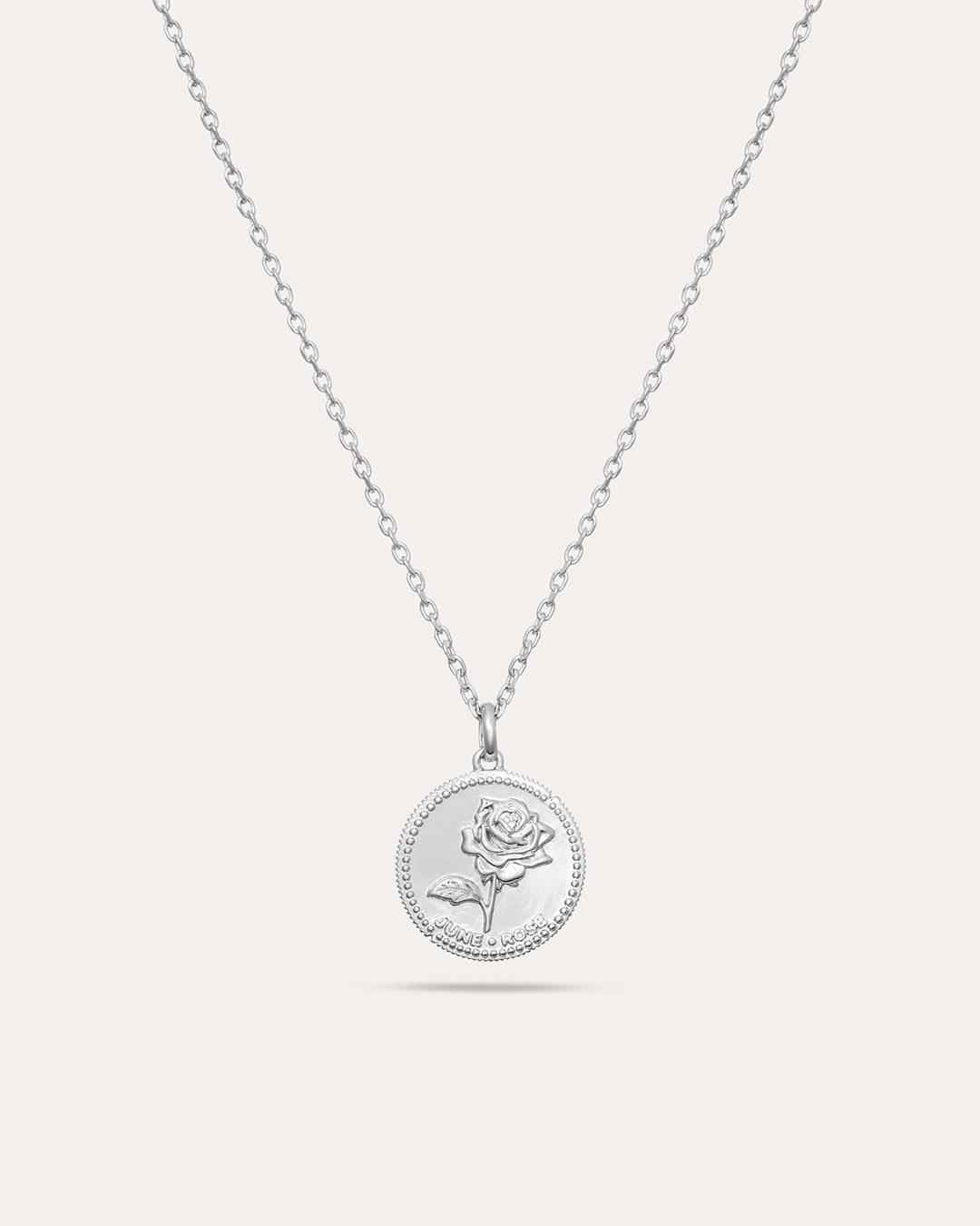 Månadsblomma Juni Silverhalsband By Sofia Wistam