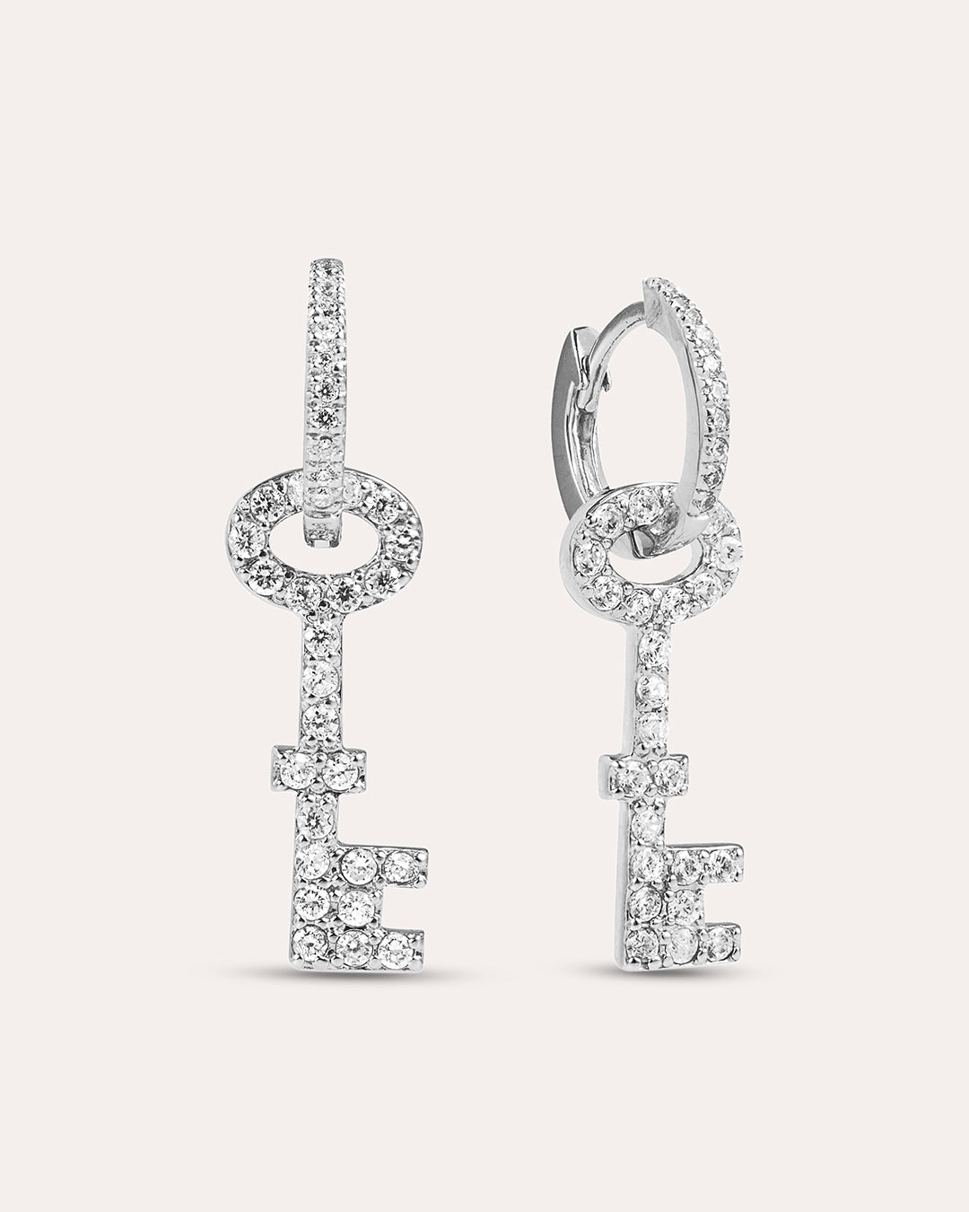 Glam key To Your Heart Silverörhängen By Sofia Wistam