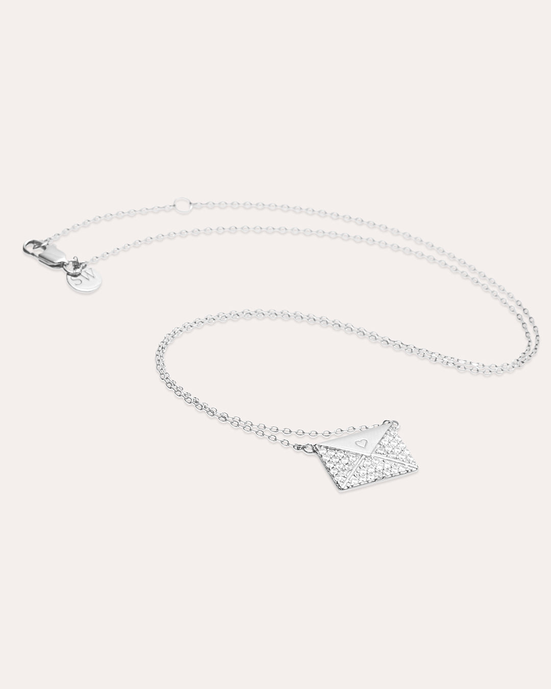 Glam Love Letter Silverhalsband By Sofia Wistam