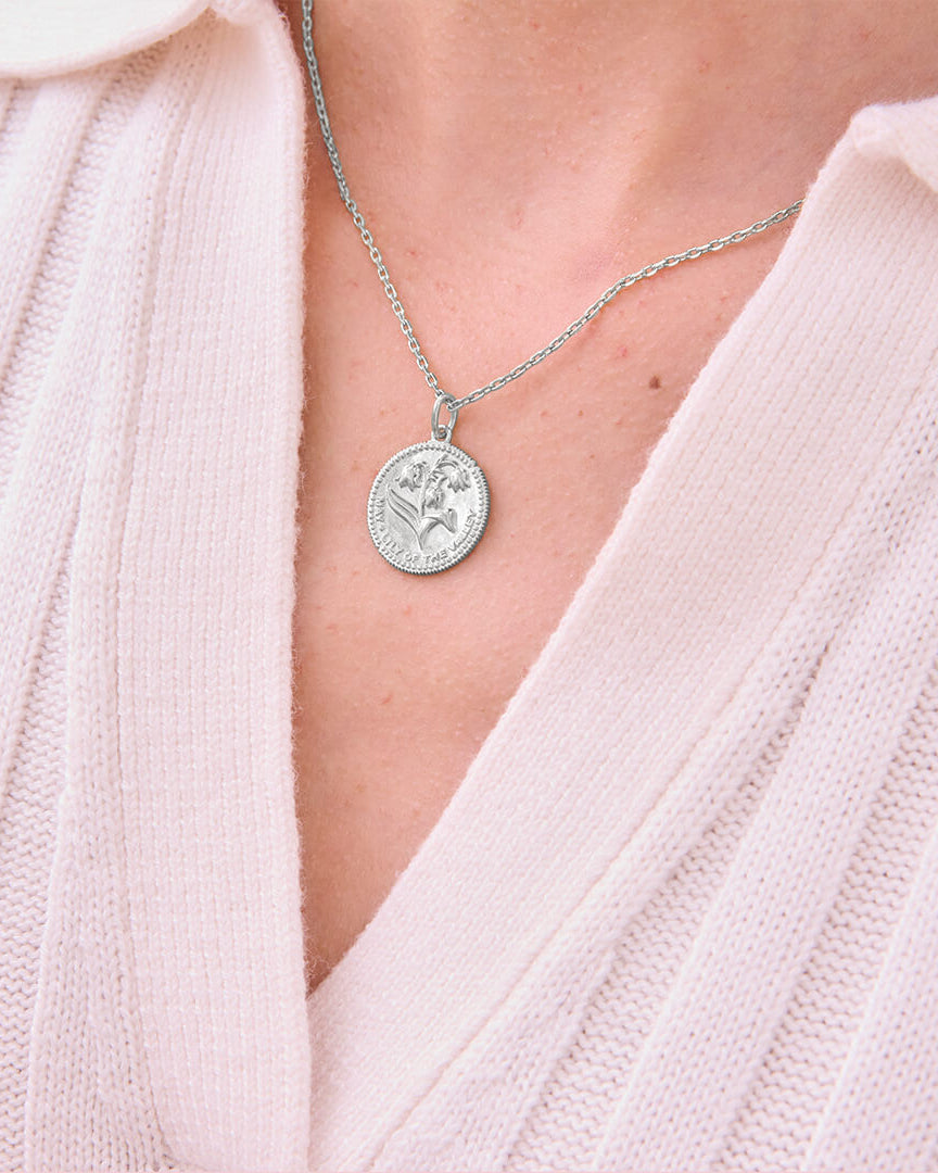 Månadsblomma Maj Silverhalsband By Sofia Wistam