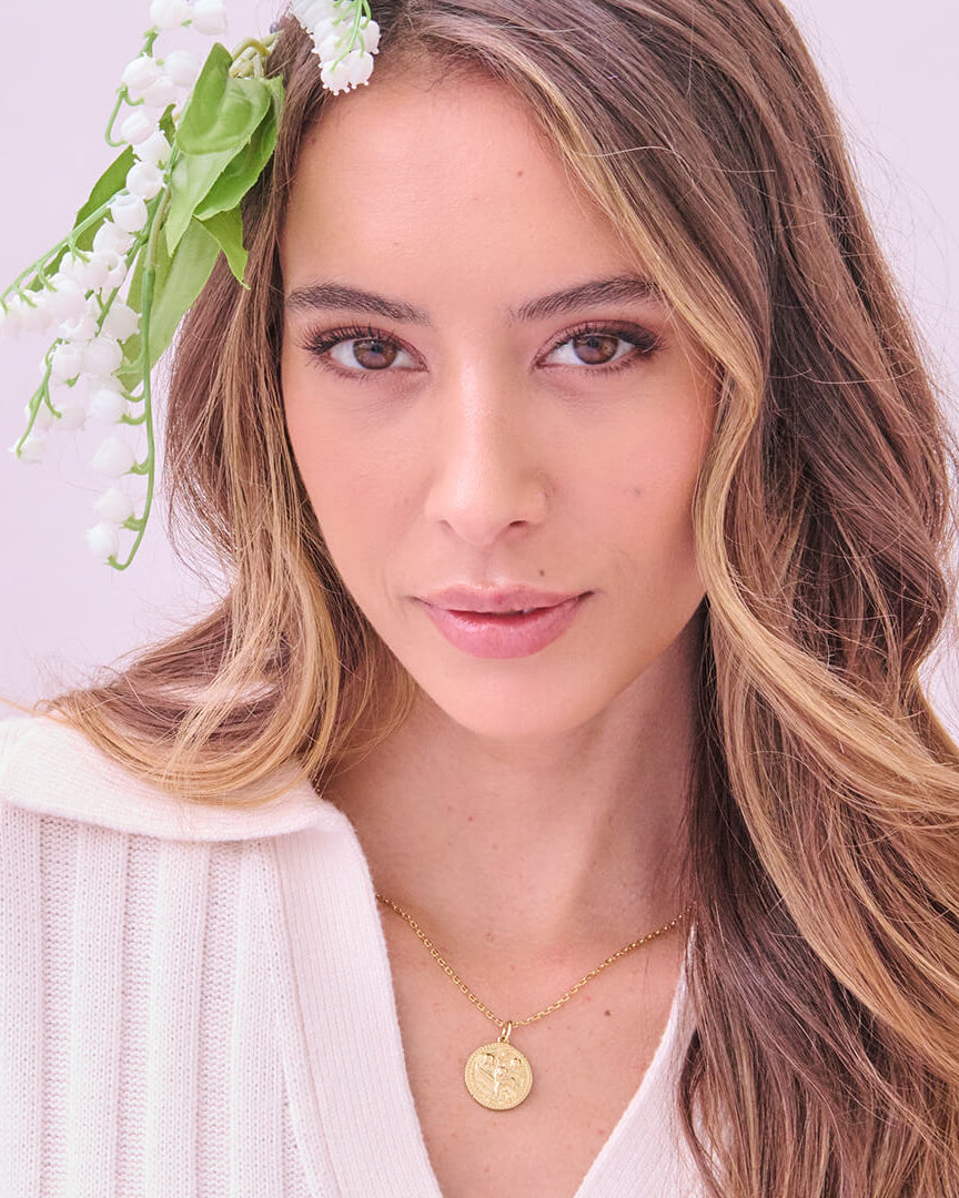 Månadsblomma Maj Guldhalsband By Sofia Wistam