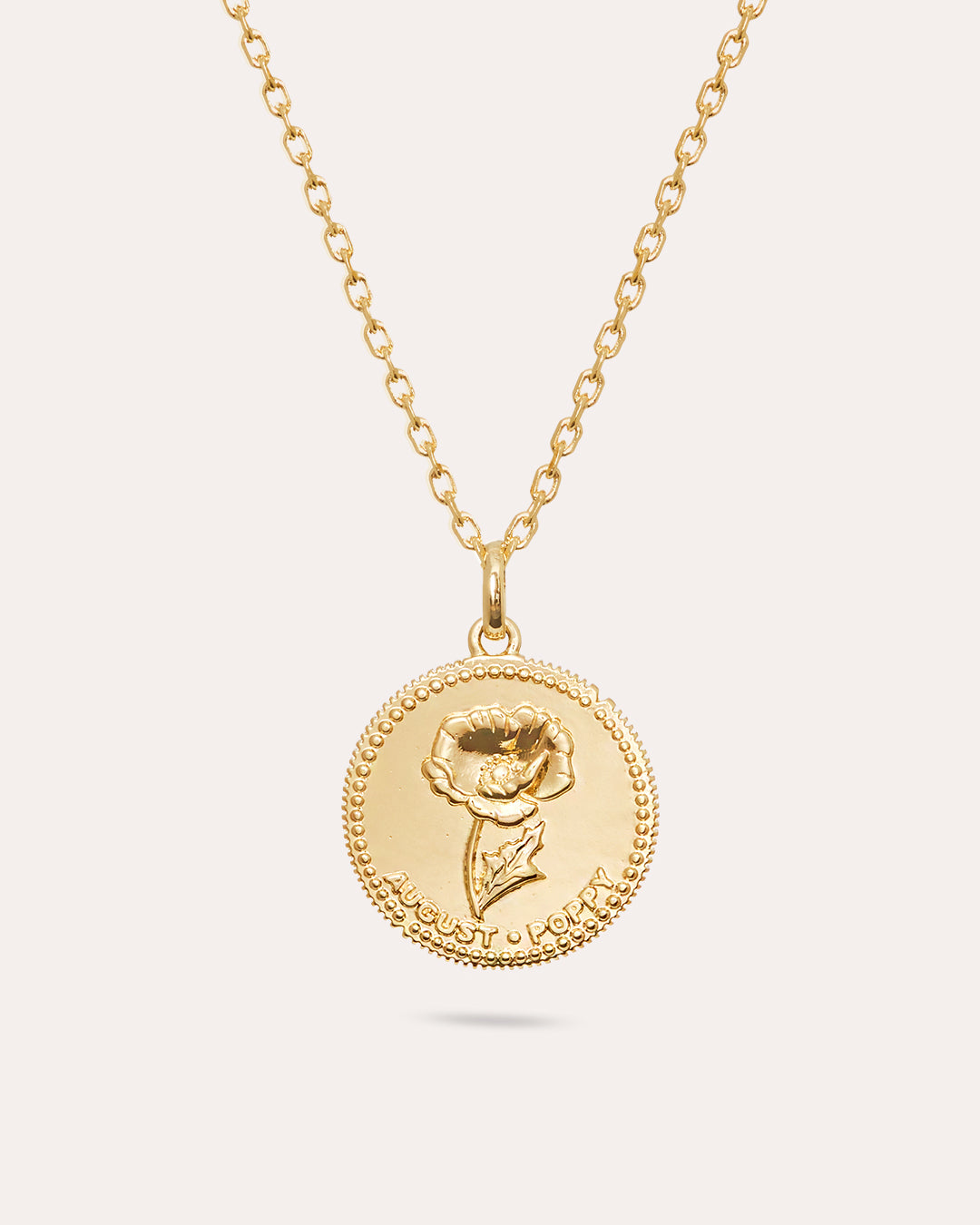 Månadsblomma Augusti - Guldhalsband