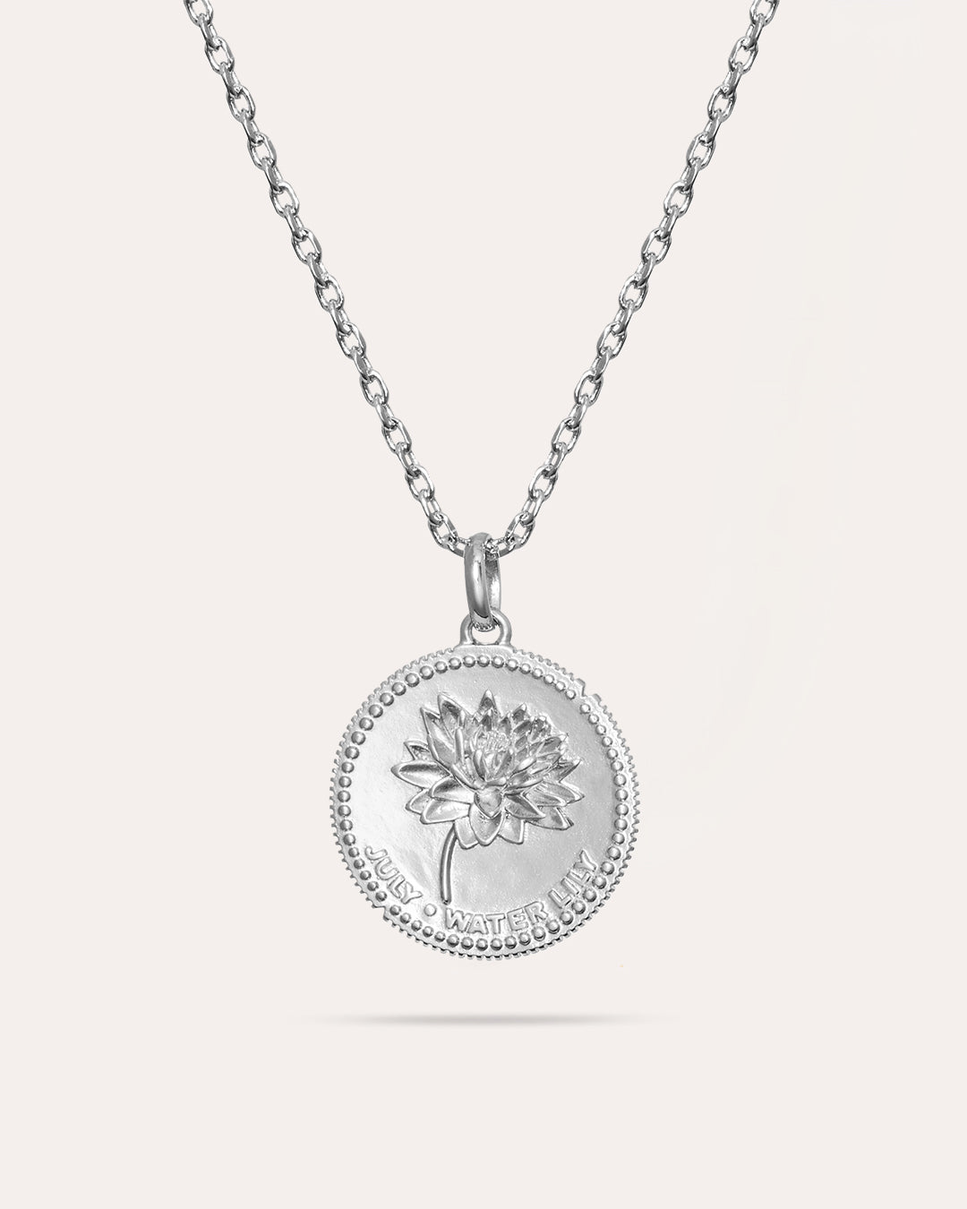 Månadsblomma Juli - Silverhalsband