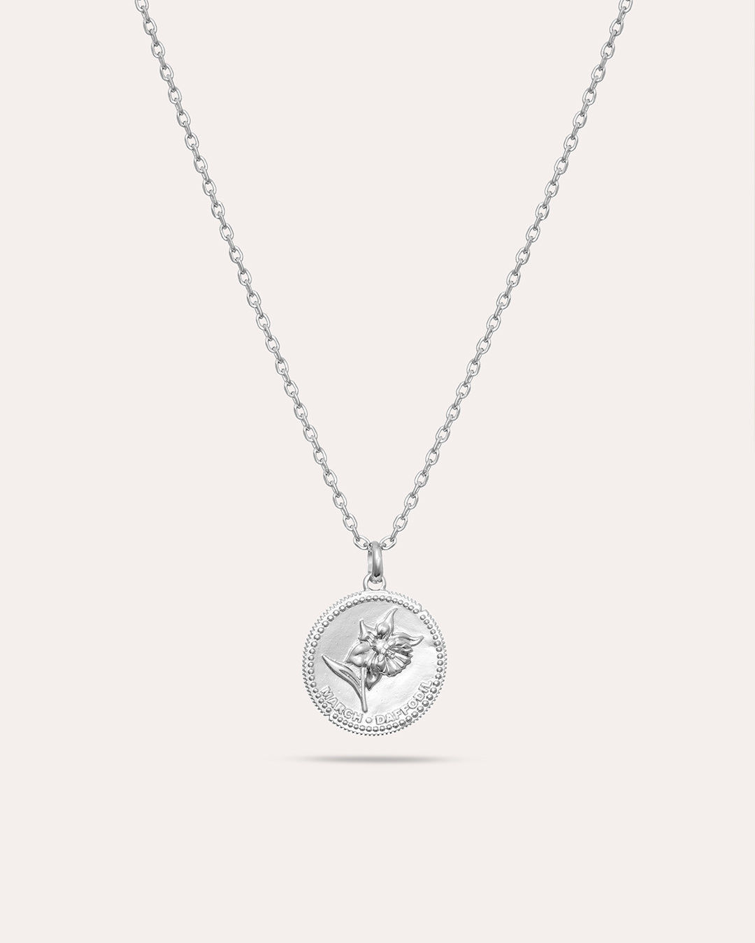 Månadsblomma Mars Silverhalsband By Sofia Wistam