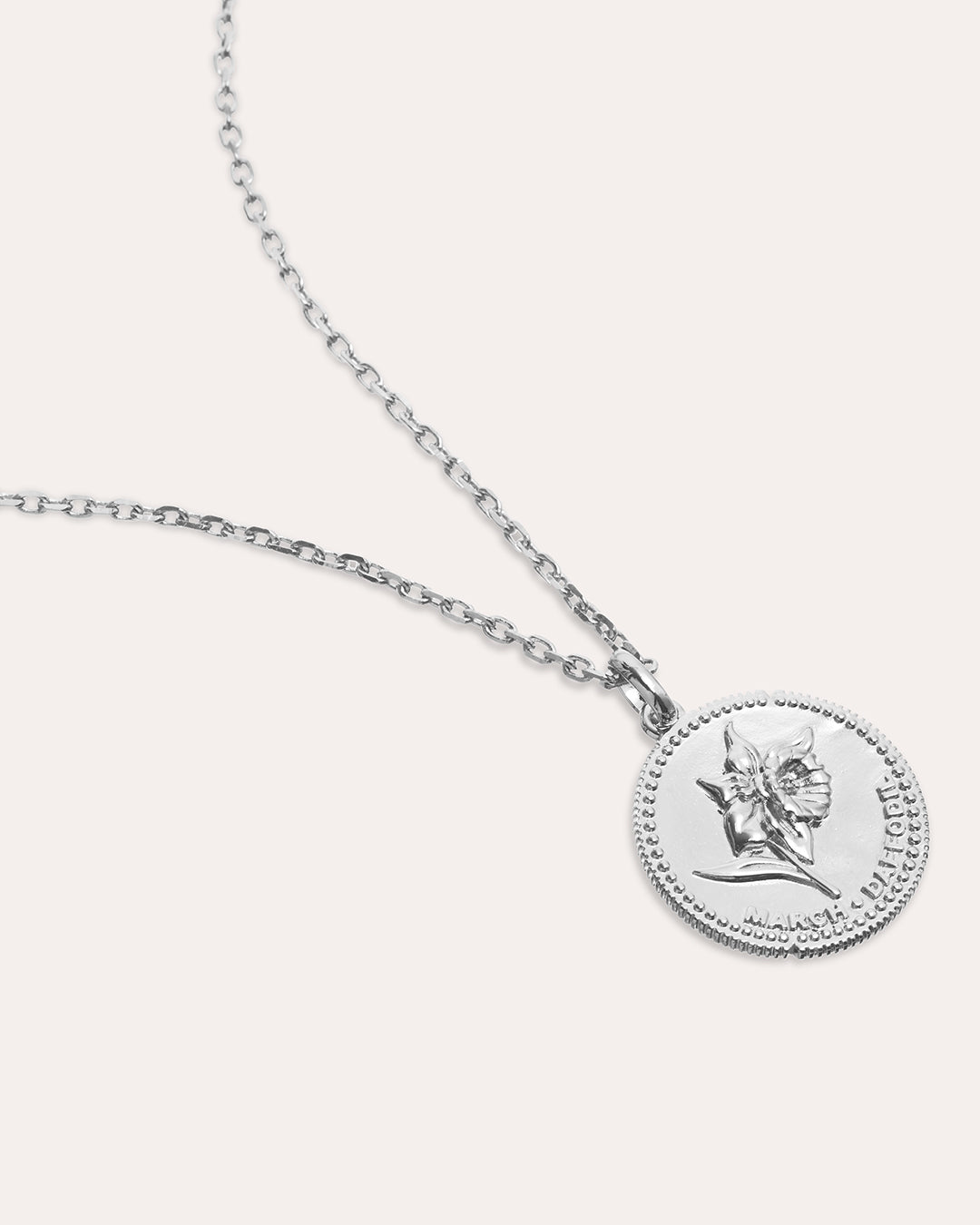 Månadsblomma Mars Silverhalsband By Sofia Wistam