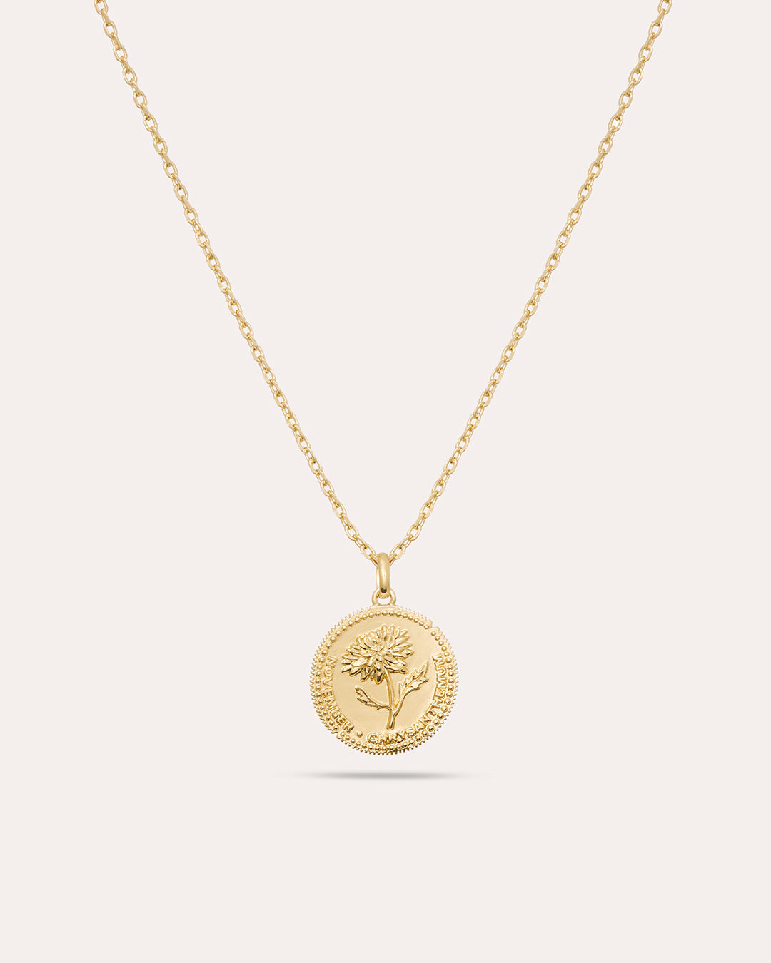 Flower of the Month November - Gold Necklace