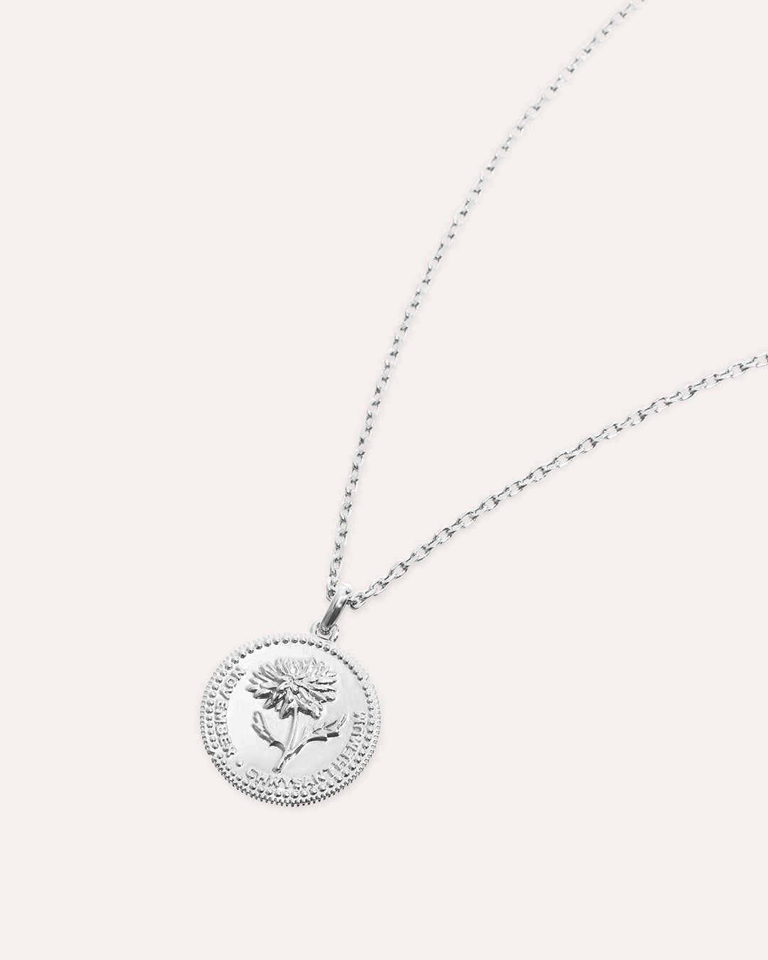 Månadsblomma November Silverhalsband By Sofia Wistam
