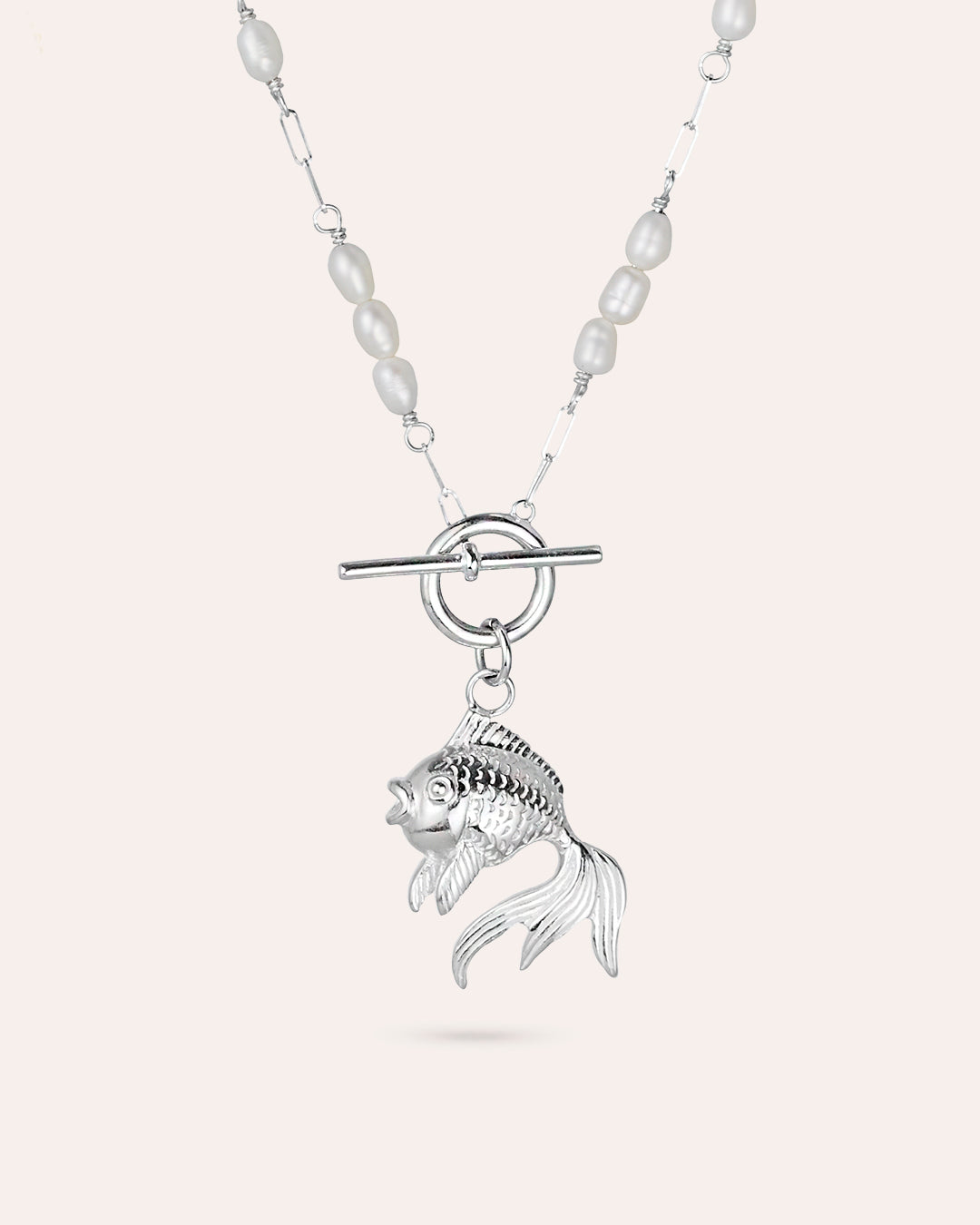 Ocean Muse Goldfish Pearl - Silverhalsband