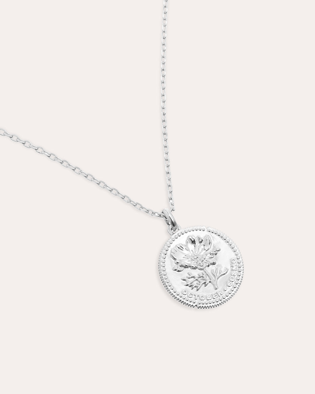 Månadsblomma Oktober Silverhalsband By Sofia Wistam