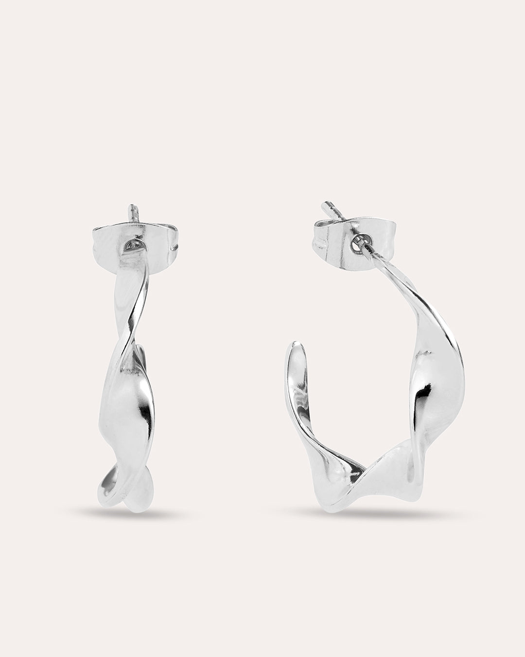 Twirl Small Silverörhängen By Sofia Wistam