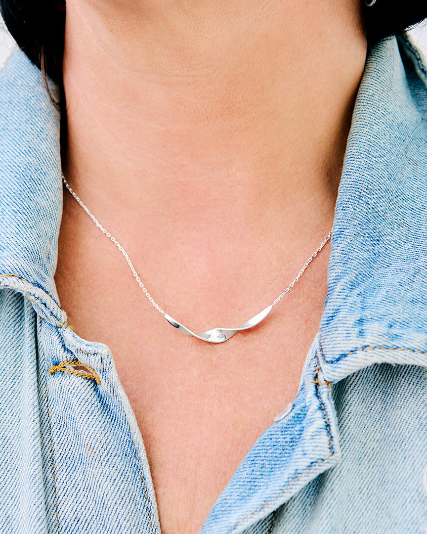 Twirl Silverhalsband By Sofia Wistam