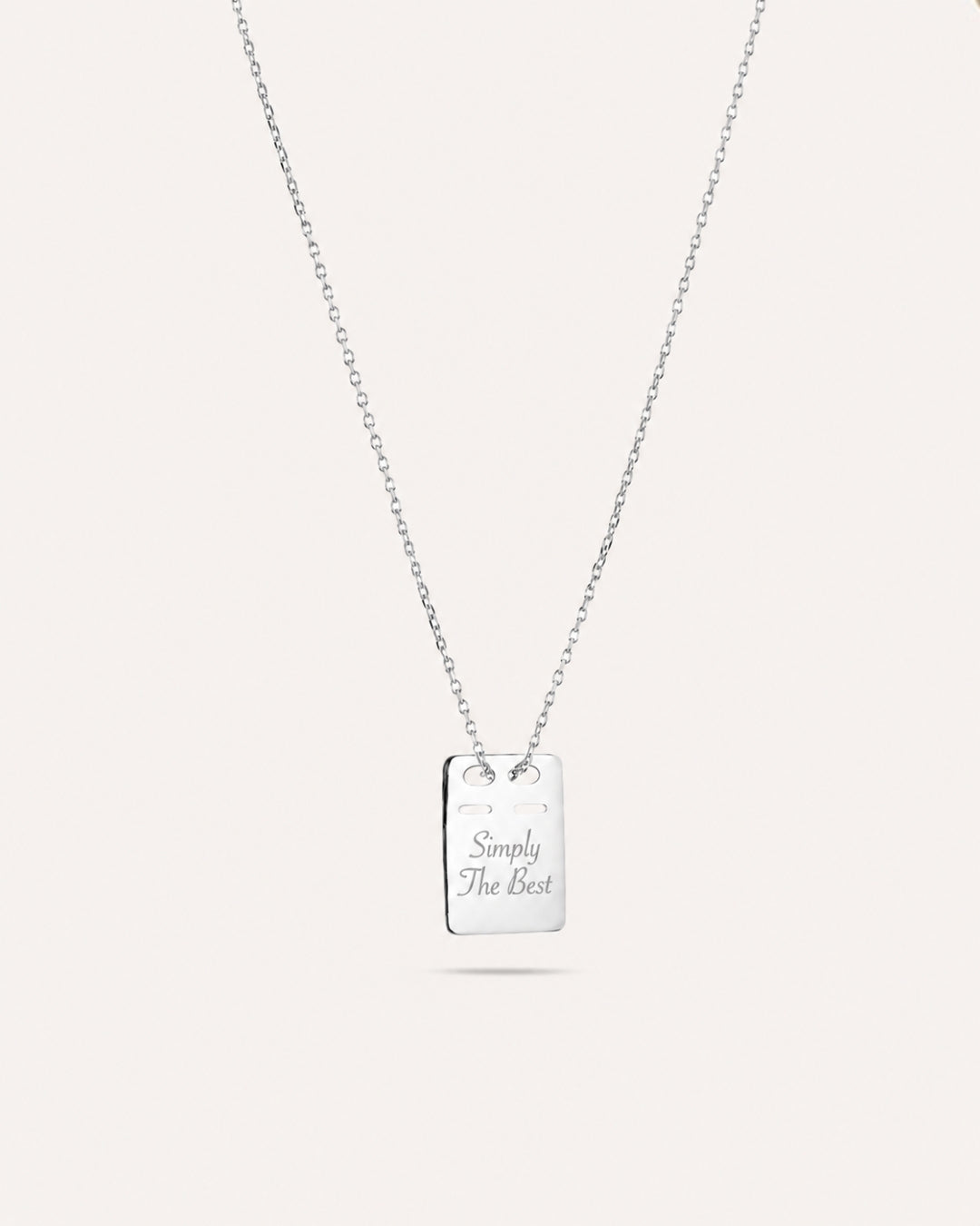Me ID: Simply The Best - Silverhalsband