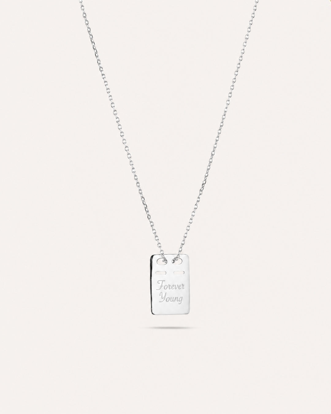 Me ID: Forever Young - Silverhalsband
