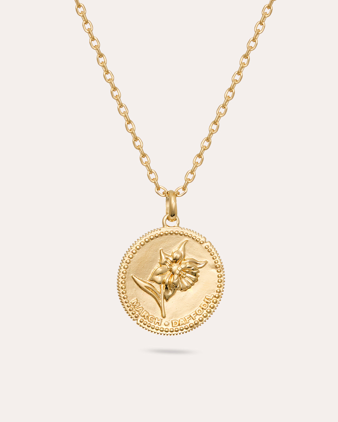 Månadsblomma Mars - Guldhalsband