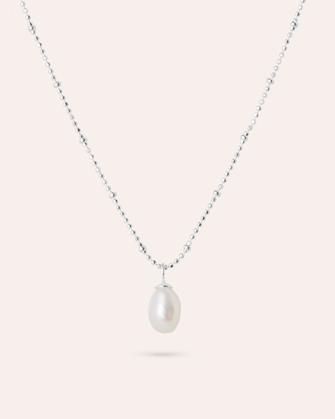 Ocean Muse Big Pearl - Silverhalsband