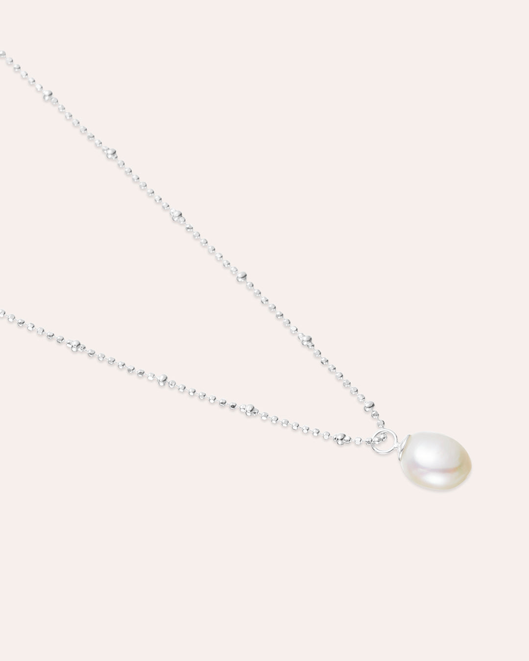 Ocean Muse Big Pearl - Silverhalsband