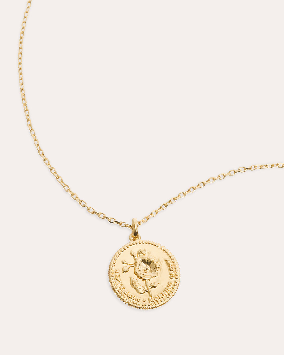 Monthly Flower September - Gold Necklace