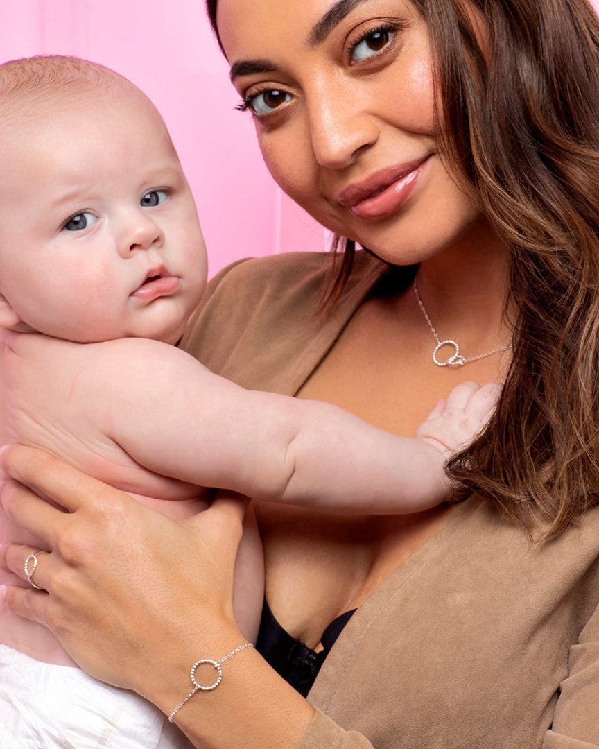 Mamma Silverarmband Stor ring By Sofia Wistam