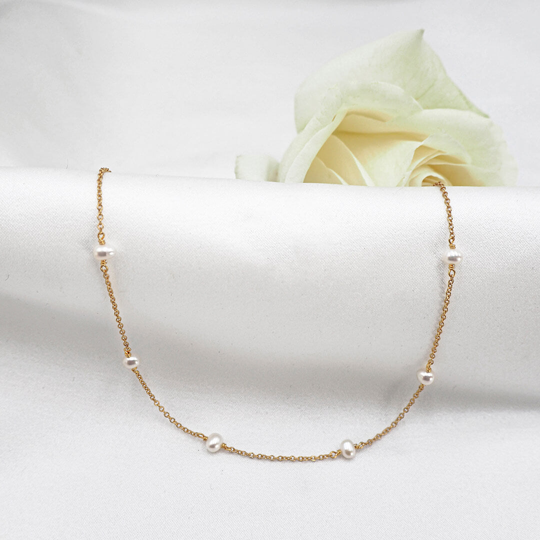 Pretty Pearls - Guldhalsband